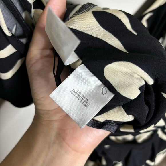 Jones New York Cream Floral Flutter Sleeve Midi Dress Sz 14 - Picture 5 of 10